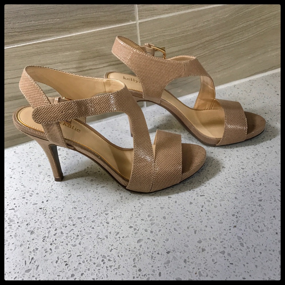 Kelly and Katie Nude Strappy Heels